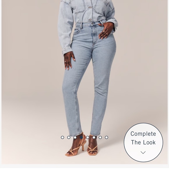 Abercrombie curve love ultra high rise slim straight - Picture 3 of 8